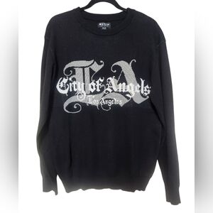 NEW! WXYZ Los Angeles Black 'City of Angels' Sweater Size Medium